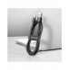 Baseus Cafule-kabel slitstark nylonkabel USB / USB-C QC3.0 2A 2M svart-grå (CATKLF-CG1)