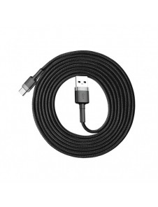 Baseus Cafule-kabel slitstark nylonkabel USB / USB-C QC3.0 2A 2M svart-grå (CATKLF-CG1)