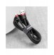 Baseus Cafule-kabel slitstark nylonkabel USB / USB-C QC3.0 2A 2M svart-röd kabel (CATKLF-C91)