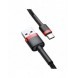 Baseus Cafule-kabel slitstark nylonkabel USB / USB-C QC3.0 2A 2M svart-röd kabel (CATKLF-C91)