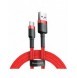Baseus Cafule Kabel slitstark nylonkabel USB / USB-C QC3.0 2A 3M röd (CATKLF-U09)