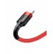 Baseus Cafule Kabel slitstark nylonkabel USB / USB-C QC3.0 2A 3M röd (CATKLF-U09)