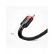Baseus Cafule Kabel slitstark nylonkabel USB / USB-C QC3.0 2A 3M röd (CATKLF-U09)