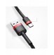 Baseus Cafule Kabel slitstark nylonkabel USB / USB-C QC3.0 2A 3M röd (CATKLF-U09)