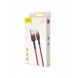 Baseus Cafule Kabel slitstark nylonkabel USB / USB-C QC3.0 2A 3M röd (CATKLF-U09)