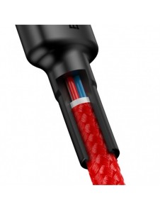 Baseus Cafule-kabel Slitstark nylonsladd USB-C PD / USB-C PD PD2.0 60W 20V 3A QC3.0 2M Röd (CATKLF-H09)