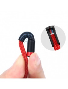 Baseus Cafule-kabel Slitstark nylonsladd USB-C PD / USB-C PD PD2.0 60W 20V 3A QC3.0 2M Röd (CATKLF-H09)