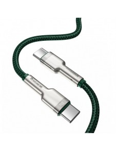 Baseus Cafule Metal Datakabel USB Typ C - USB Typ C 100 W (20 V / 5 A) Strömförsörjning 2 m grön (CATJK-D06)