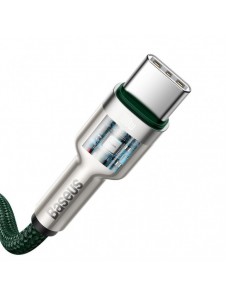 Baseus Cafule Metal Datakabel USB Typ C - USB Typ C 100 W (20 V / 5 A) Strömförsörjning 2 m grön (CATJK-D06)