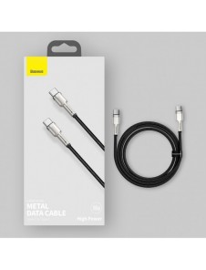Baseus Cafule Metal Datakabel USB Typ C - USB Typ C 100 W (20 V / 5 A) Strömförsörjning 2 m grön (CATJK-D06)