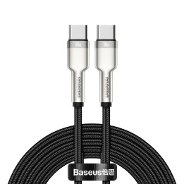 Baseus Cafule Series Metal Data USB Typ C - USB Typ C-kabel Strömförsörjning 100 W (20 V / 5 A) 2 m svart (CATJK-D01)