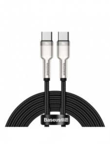 Baseus Cafule Series Metal Data USB Typ C - USB Typ C-kabel Strömförsörjning 100 W (20 V / 5 A) 2 m svart (CATJK-D01)