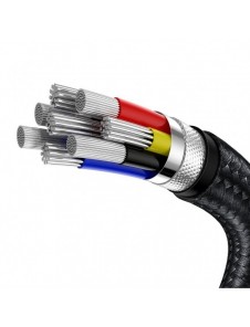 Baseus Cafule Series Metal Data USB Typ C - USB Typ C-kabel Strömförsörjning 100 W (20 V / 5 A) 2 m svart (CATJK-D01)
