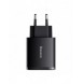 Baseus Kompakt snabbladdare 2x USB / USB Typ C 30W 3A Strömförsörjning Snabbladdning svart (CCXJ-E01)