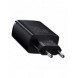 Baseus Kompakt snabbladdare 2x USB / USB Typ C 30W 3A Strömförsörjning Snabbladdning svart (CCXJ-E01)