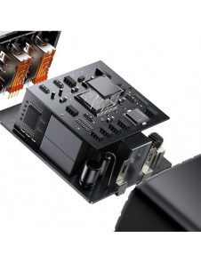 Baseus Kompakt snabbladdare 2x USB / USB Typ C 30W 3A Strömförsörjning Snabbladdning svart (CCXJ-E01)