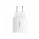 Baseus Kompakt snabbladdare 2x USB / USB Typ C 30W 3A Strömförsörjning Snabbladdning vit (CCXJ-E02)