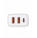 Baseus Kompakt snabbladdare 2x USB / USB Typ C 30W 3A Strömförsörjning Snabbladdning vit (CCXJ-E02)