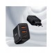 Baseus Kompakt snabbladdare 2x USB / USB Typ C 30W 3A Strömförsörjning Snabbladdning vit (CCXJ-E02)