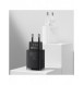 Baseus Kompakt snabbladdare USB / USB Typ C 20W 3A Power Delivery Quick Charge 3.0 svart (CCXJ-B01)