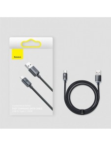 Baseus Crystal Shine Series-kabel USB-kabel för snabb laddning och dataöverföring USB Typ A - USB Typ C 100W 1,2m blå (CAJY00040