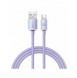 Baseus Crystal Shine Series-kabel USB-kabel för snabb laddning och dataöverföring USB Typ A - USB Typ C 100W 1,2m lila (CAJY0004