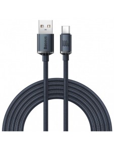 Baseus Crystal Shine Series-kabel USB-kabel för snabb laddning och dataöverföring USB Typ A - USB Typ C 100W 2m svart (CAJY00050