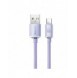 Baseus Crystal Shine Series-kabel USB-kabel för snabb laddning och dataöverföring USB Typ A - USB Typ C 100W 2m lila (CAJY000505