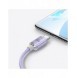 Baseus Crystal Shine Series-kabel USB-kabel för snabb laddning och dataöverföring USB Typ A - USB Typ C 100W 2m lila (CAJY000505