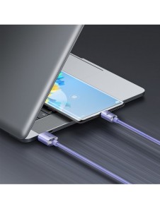 Baseus Crystal Shine Series-kabel USB-kabel för snabb laddning och dataöverföring USB Typ A - USB Typ C 100W 2m lila (CAJY000505