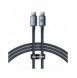 Baseus Crystal Shine Series-kabel USB-kabel för snabb laddning och dataöverföring USB Type C - USB Type C 100W 1,2m svart (CAJY0