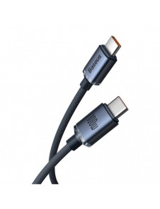 Baseus Crystal Shine Series-kabel USB-kabel för snabb laddning och dataöverföring USB Type C - USB Type C 100W 1,2m svart (CAJY0