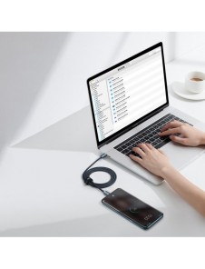 Baseus Crystal Shine Series-kabel USB-kabel för snabb laddning och dataöverföring USB Type C - USB Type C 100W 1,2m svart (CAJY0