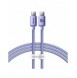 Baseus Crystal Shine Series-kabel USB-kabel för snabb laddning och dataöverföring USB Typ C - USB Typ C 100W 1,2m lila (CAJY0006