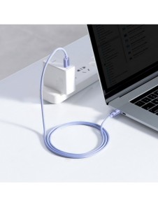 Baseus Crystal Shine Series-kabel USB-kabel för snabb laddning och dataöverföring USB Typ C - USB Typ C 100W 1,2m lila (CAJY0006