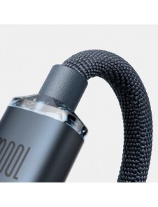 Baseus Crystal Shine Series-kabel USB-kabel för snabb laddning och dataöverföring USB Typ C - USB Typ C 100W 1,2m lila (CAJY0006