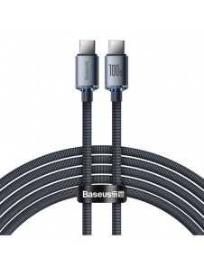 Baseus Crystal Shine Series-kabel USB-kabel för snabb laddning och dataöverföring USB Typ C - USB Typ C 100W 2m svart (CAJY00070