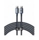 Baseus Crystal Shine Series-kabel USB-kabel för snabb laddning och dataöverföring USB Typ C - USB Typ C 100W 2m svart (CAJY00070