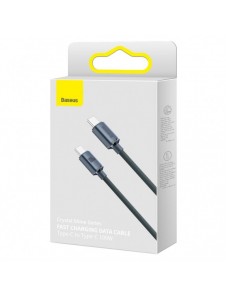 Baseus Crystal Shine Series-kabel USB-kabel för snabb laddning och dataöverföring USB Typ C - USB Typ C 100W 2m svart (CAJY00070