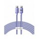 Baseus Crystal Shine Series-kabel USB-kabel för snabb laddning och dataöverföring USB Typ C - USB Typ C 100W 2m lila (CAJY000705