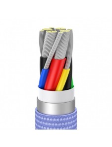 Baseus Crystal Shine Series-kabel USB-kabel för snabb laddning och dataöverföring USB Typ C - USB Typ C 100W 2m lila (CAJY000705
