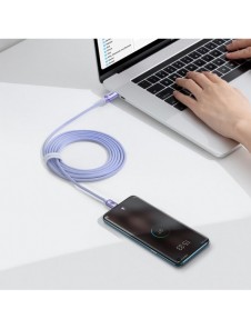 Baseus Crystal Shine Series-kabel USB-kabel för snabb laddning och dataöverföring USB Typ C - USB Typ C 100W 2m lila (CAJY000705