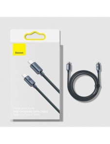 Baseus Crystal Shine Series-kabel USB-kabel för snabb laddning och dataöverföring USB Typ C - USB Typ C 100W 2m lila (CAJY000705