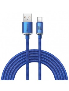 Baseus crystal shine serie snabbladdningsdatakabel USB typ A till USB typ C 100W 2m blå (CAJY000503)
