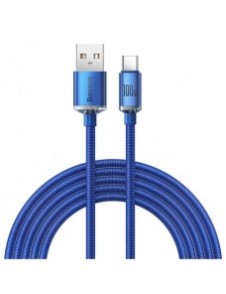 Baseus crystal shine serie snabbladdningsdatakabel USB typ A till USB typ C 100W 2m blå (CAJY000503)