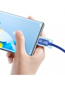 Baseus crystal shine serie snabbladdningsdatakabel USB typ A till USB typ C 100W 2m blå (CAJY000503)