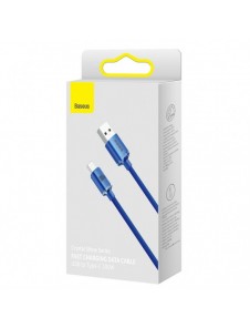 Baseus crystal shine serie snabbladdningsdatakabel USB typ A till USB typ C 100W 2m blå (CAJY000503)