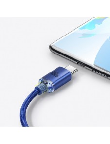 Baseus crystal shine serie snabbladdningsdatakabel USB typ A till USB typ C 100W 2m blå (CAJY000503)