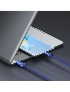 Baseus crystal shine serie snabbladdningsdatakabel USB typ A till USB typ C 100W 2m blå (CAJY000503)