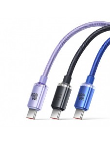 Baseus crystal shine serie snabbladdningsdatakabel USB typ A till USB typ C 100W 2m blå (CAJY000503)